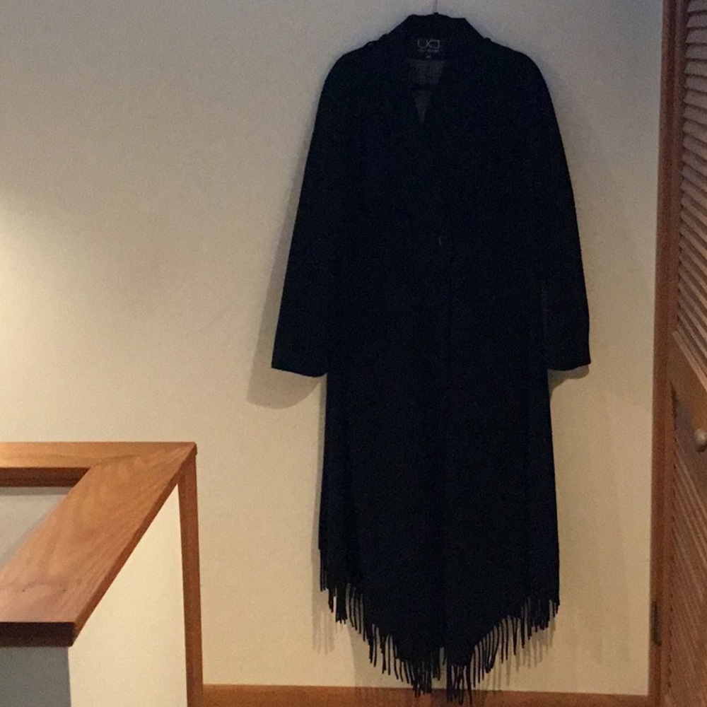 Wool and Cashmere fringed coat